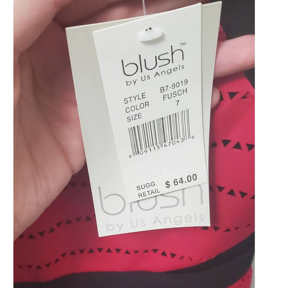 Blush by Us Angels Sleeveless Scuba Laser Cut Dress B7-9019 Little Girl's Size 7 - Picture 7 of 8